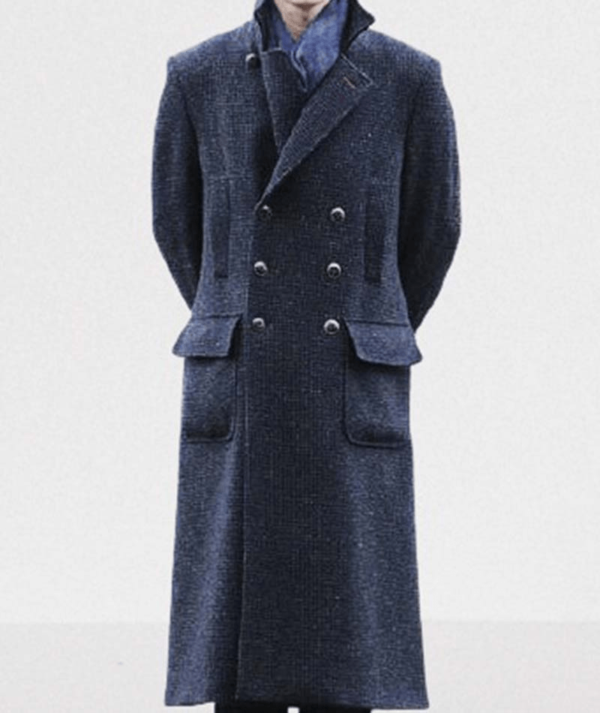 Private Detective Grey Long Wool Coat