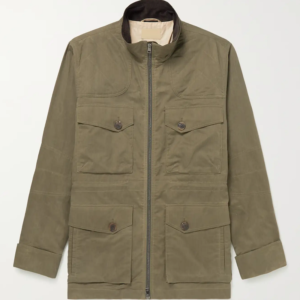 Purdey Hanning Corduroy Trimmed Dry Wax Cotton Jacket