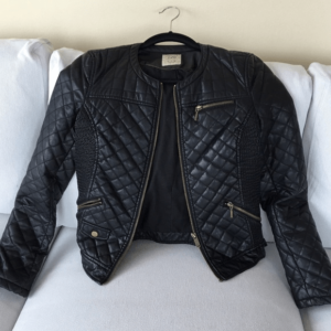 Quilted Faux Leather Jacket Zara