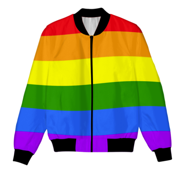 Rainbow LGBTQ Flag Skull Logo Fleece Jacket