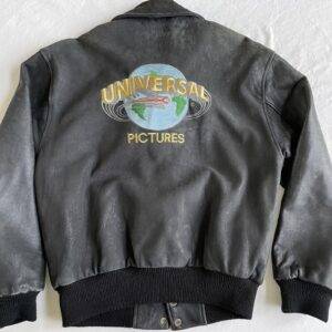 Rare Vintage 80s Universal Studios Pictures Logo Leather Jacket