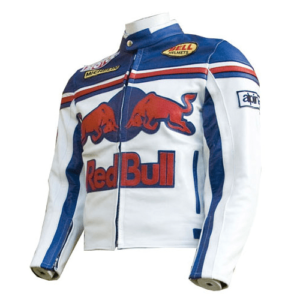 Red Bull Alpinestars Sports Biker Leather Jacket