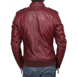 Red Burgundy Leather Jacket