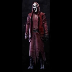 Red Ghost Hooded Halloween Leather Overcoat