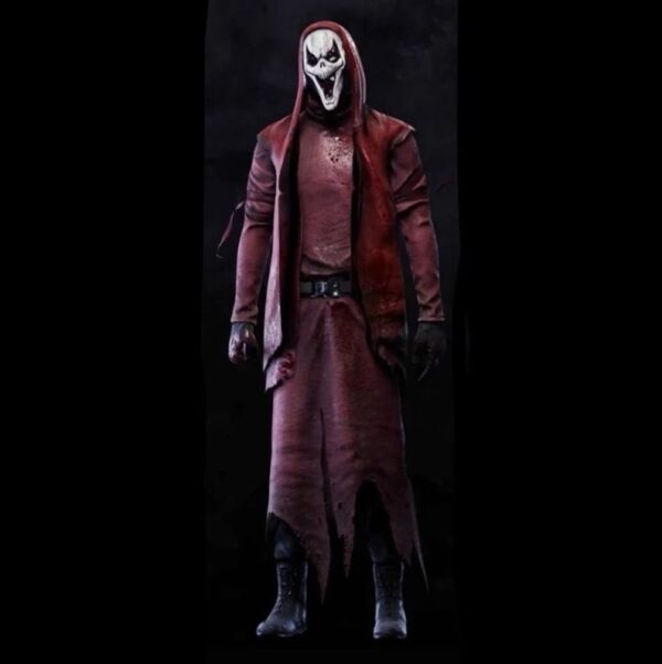 Red Ghost Hooded Halloween Leather Overcoat