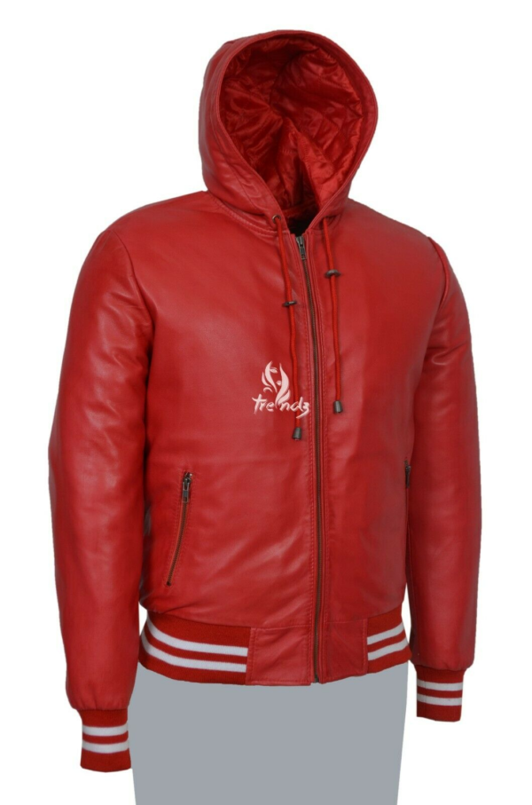 Reds Hooded Leather Jacket