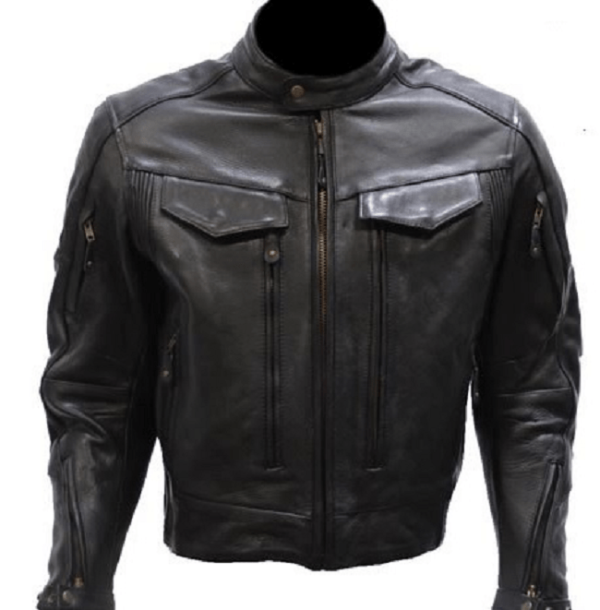 Reflective Leather Jacket