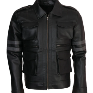 Resident Evil Black Cosplay Leather Jacket
