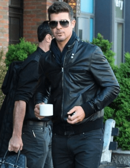 Robin Thicke Bombers Leather Jacket