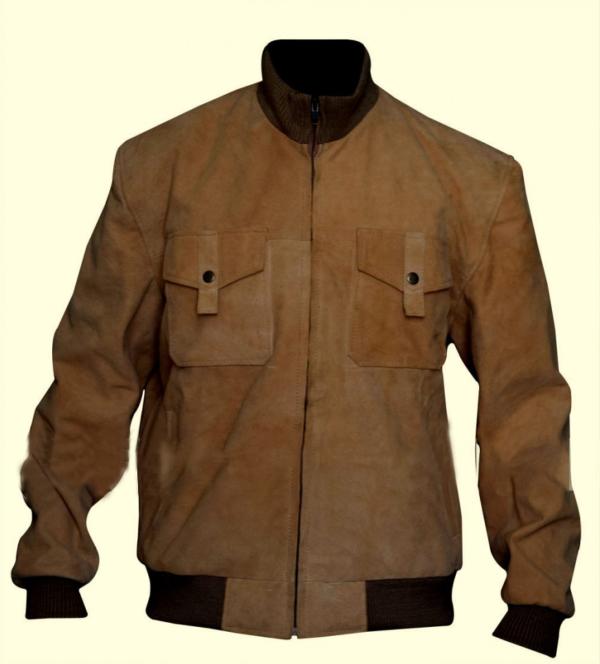 San Andreas Dwayne Johnson Bomber Suede Leather Jacket