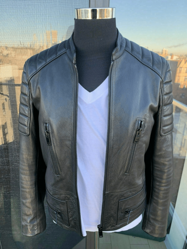 Sandros Mens Leather Jacket