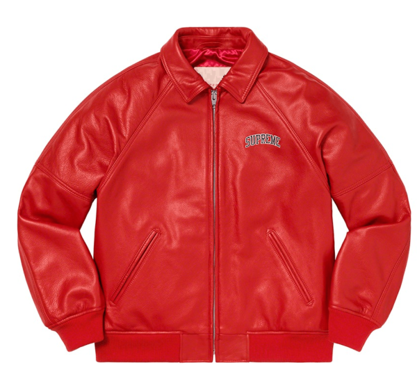 Schott Nyc 2019 Supreme Red Leather Jacket