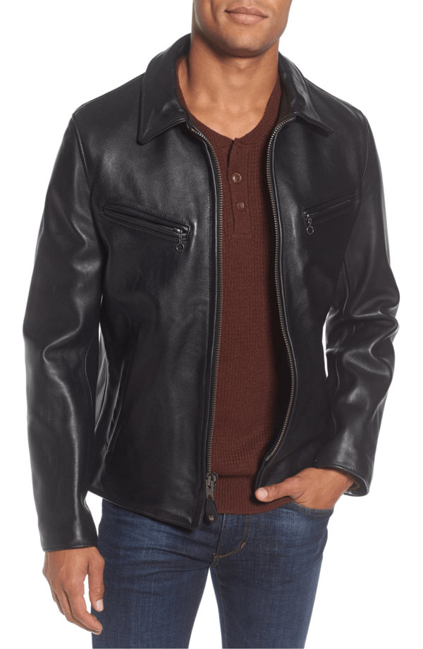 Schott Slim Fit Leather Jacket