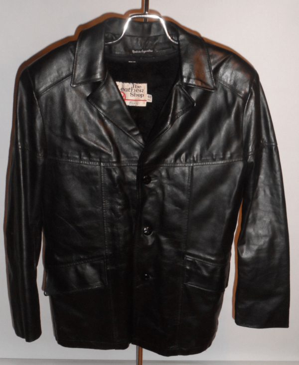 Men's Sears Black Genuine Leather Jacket