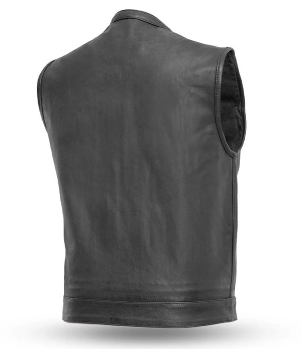 Sharp Shooters Black Leather Vest