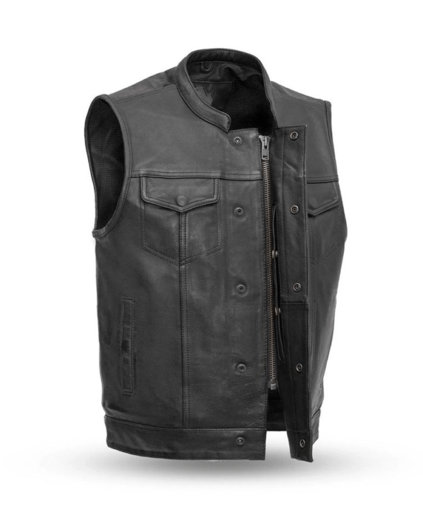 Sharps Shooter Black Leather Vest