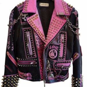 Singer Lady Gaga Kindness Punk Leather Jacket