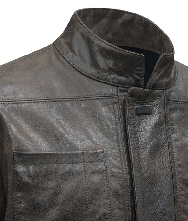 Mens Star Wars The Force Awakens Han Solo Leather Jacket - Image 4