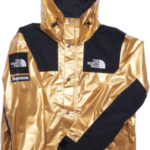 Supreme North Face Metallic Mountain Gold Jacket