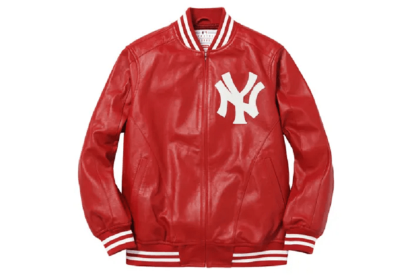 Supreme Red Faux Leather Jacket