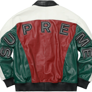 Supreme Studded Arc Logo Leather Jacket