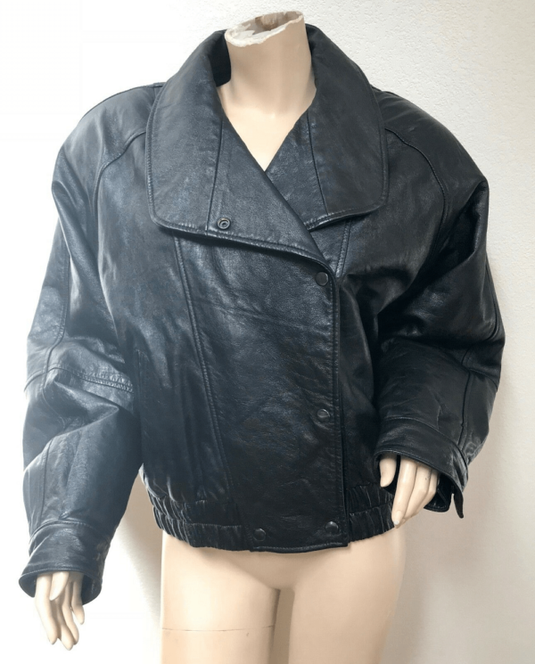 (Front)Tannery Wests Black Leather Jacket