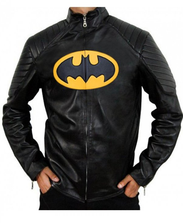 The Classic Batman Logo Leather Jacket