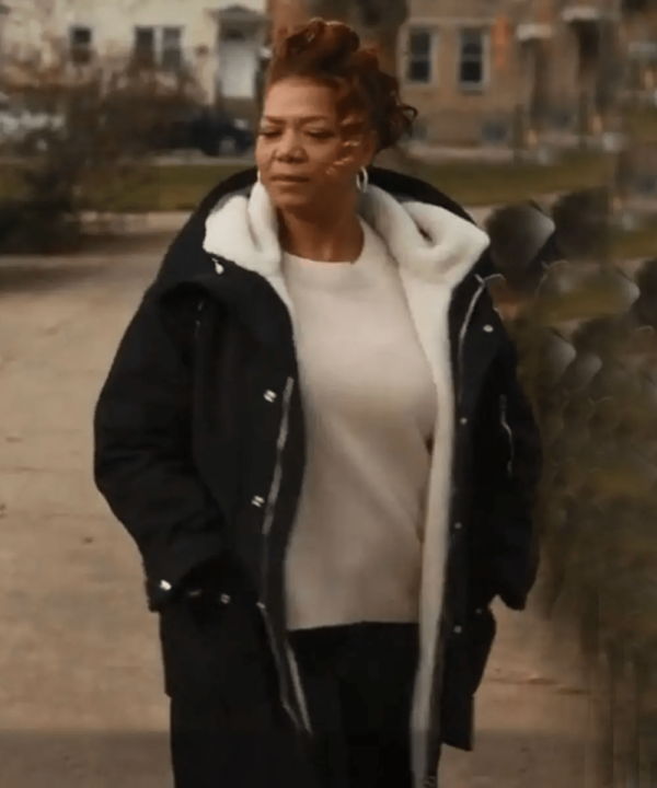 Queen Latifah The Equalizer 2021 Robyn Mccall Black Shearling Coat