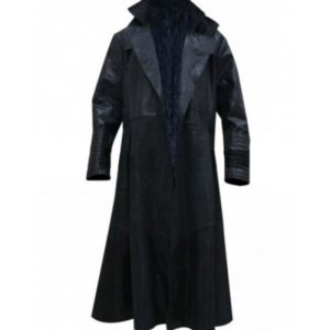 The Matrix Laurence Fishburne Alligator Morpheus Leather Costume Coat