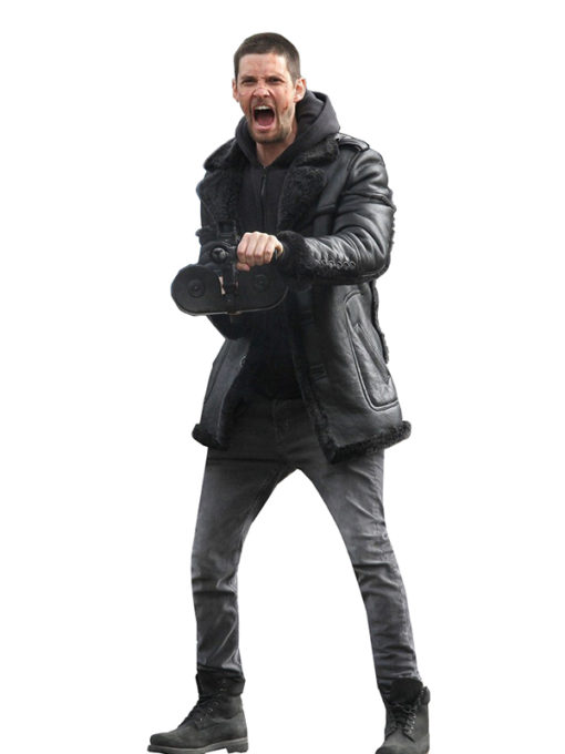 Jon Bernthal Punisher Black Leather Coat