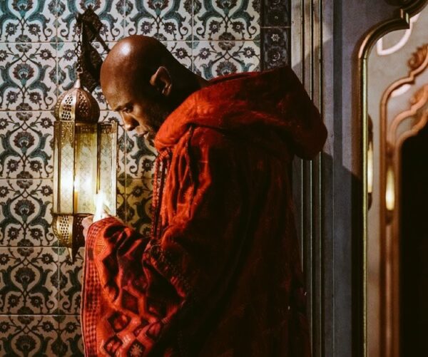Three Thousand Years Of Longing 2022 Idris Elbas Hooded Red Wool Coat