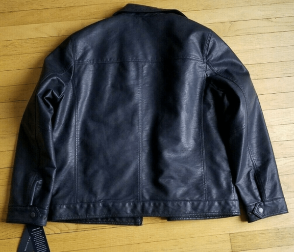 Tommy Hilfiger Blue Leather Jacket