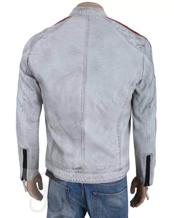 Top Gun Maverick White New Leather Jacket