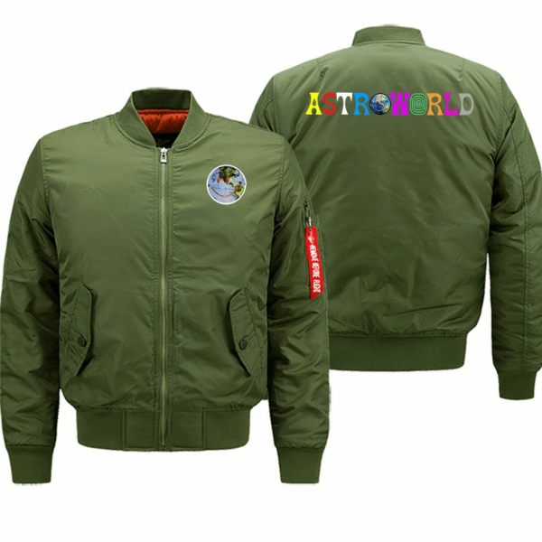 Travis Scott Bomber Cotton Green Jacket