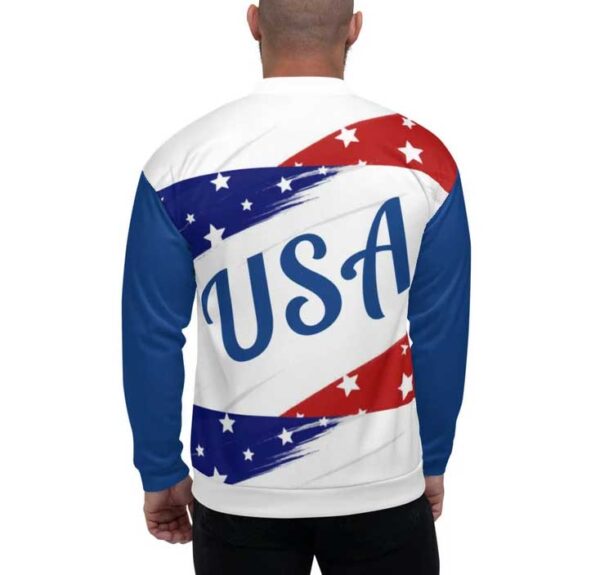 Unisex USA Patriotic Bomber Jacket