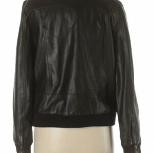 Billy Reid Womens Classic Black Leather Jacket