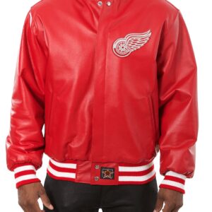 Mens Detroit Red Wings Leather Jacket