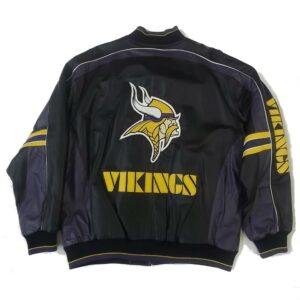 Minnesota Vikings Leather Bomber Jacket