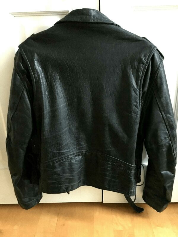 Mens La Roxx Hollywood Punk Black Motorcycle Leather Jacket