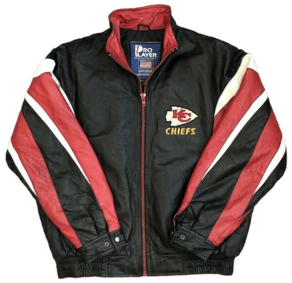 Vintage NFL Pro Player Kansas City Leather Jacket