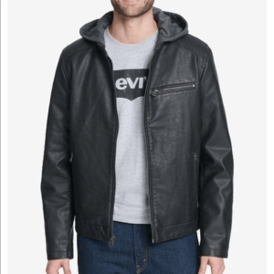 Levi’s Leather Hooded Jacket