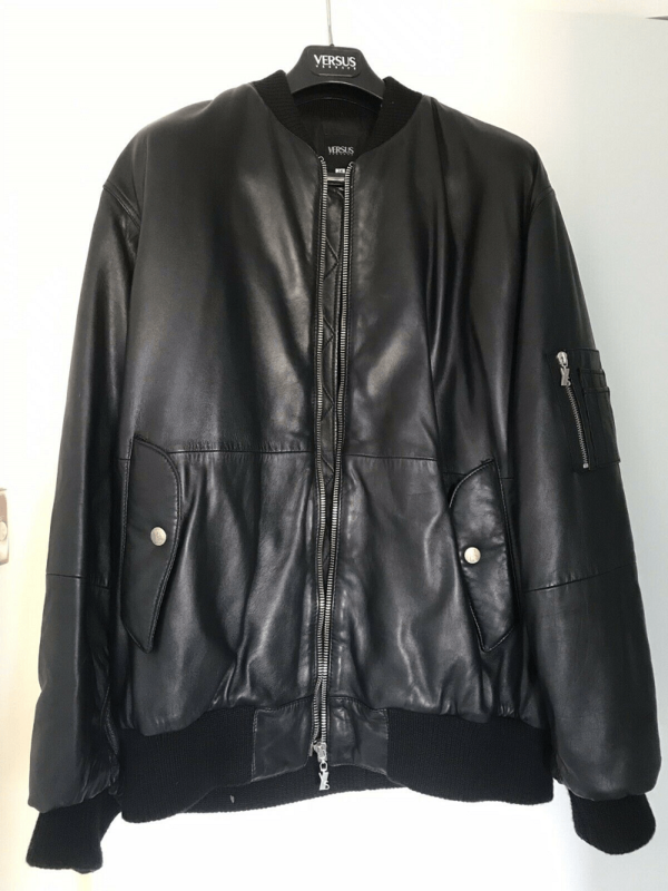 Versaces Men Leather Jacket