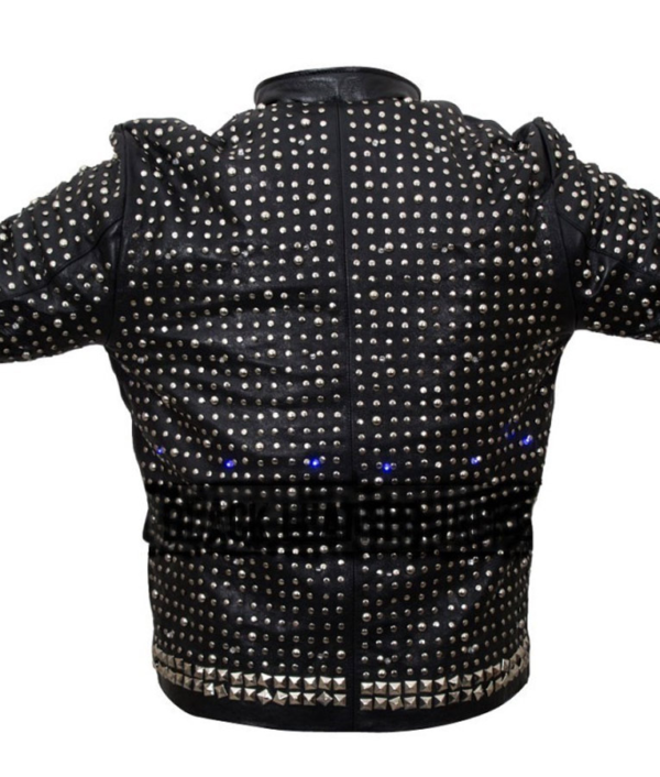 WWE Chris Jericho Lights Up Black Leather Jacket