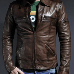 Wheelman Brown Leather Jacket
