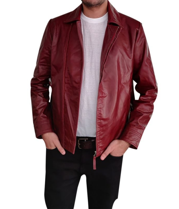 Wills Smith Red Leather Jacket