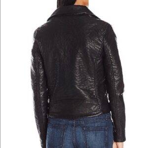 Womens Vigoss Black Faux Leather Jacket