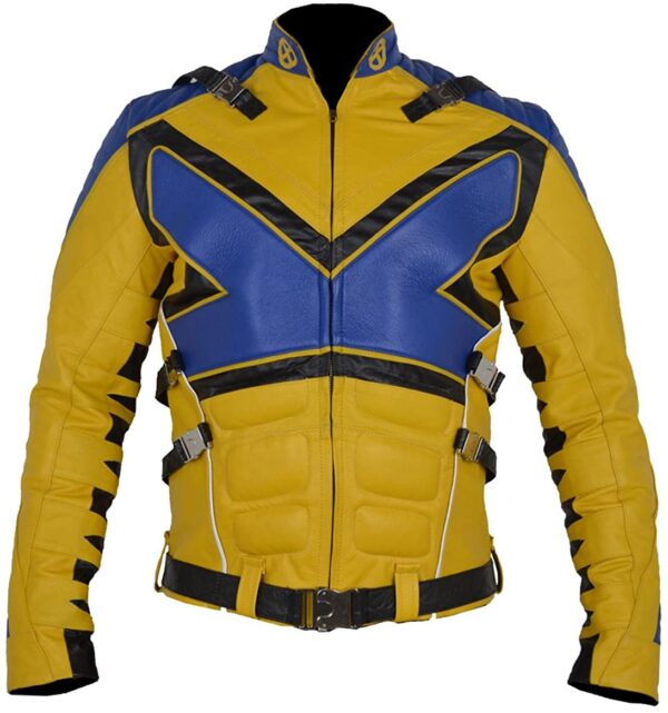 X-men X Ps V3 Blue & Yellow Muscles Leather Jacket