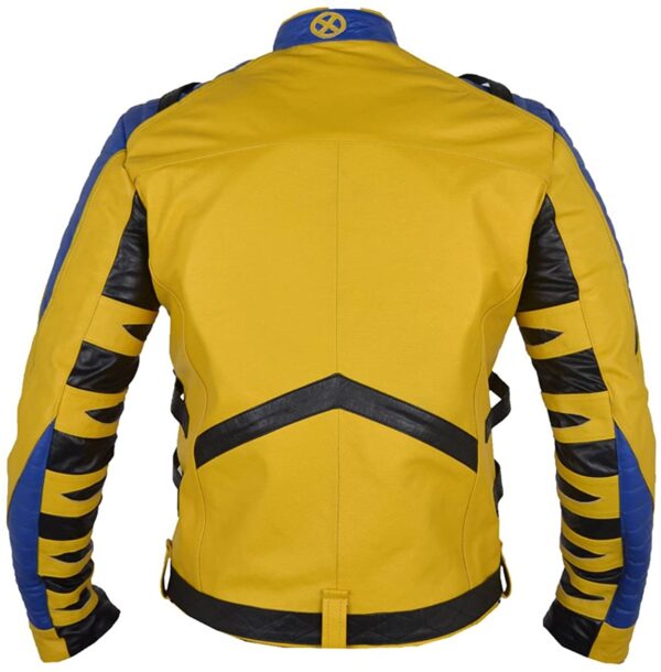 X men X Ps V3 Blue Yellow Muscless Leather Jacket