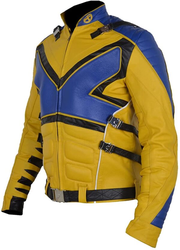 X men X Ps V3 Blues Yellow Muscles Leather Jacket