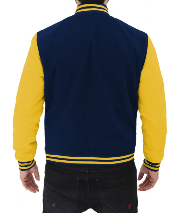 Yellow And Navy Blues Varsity Fleece Jacket